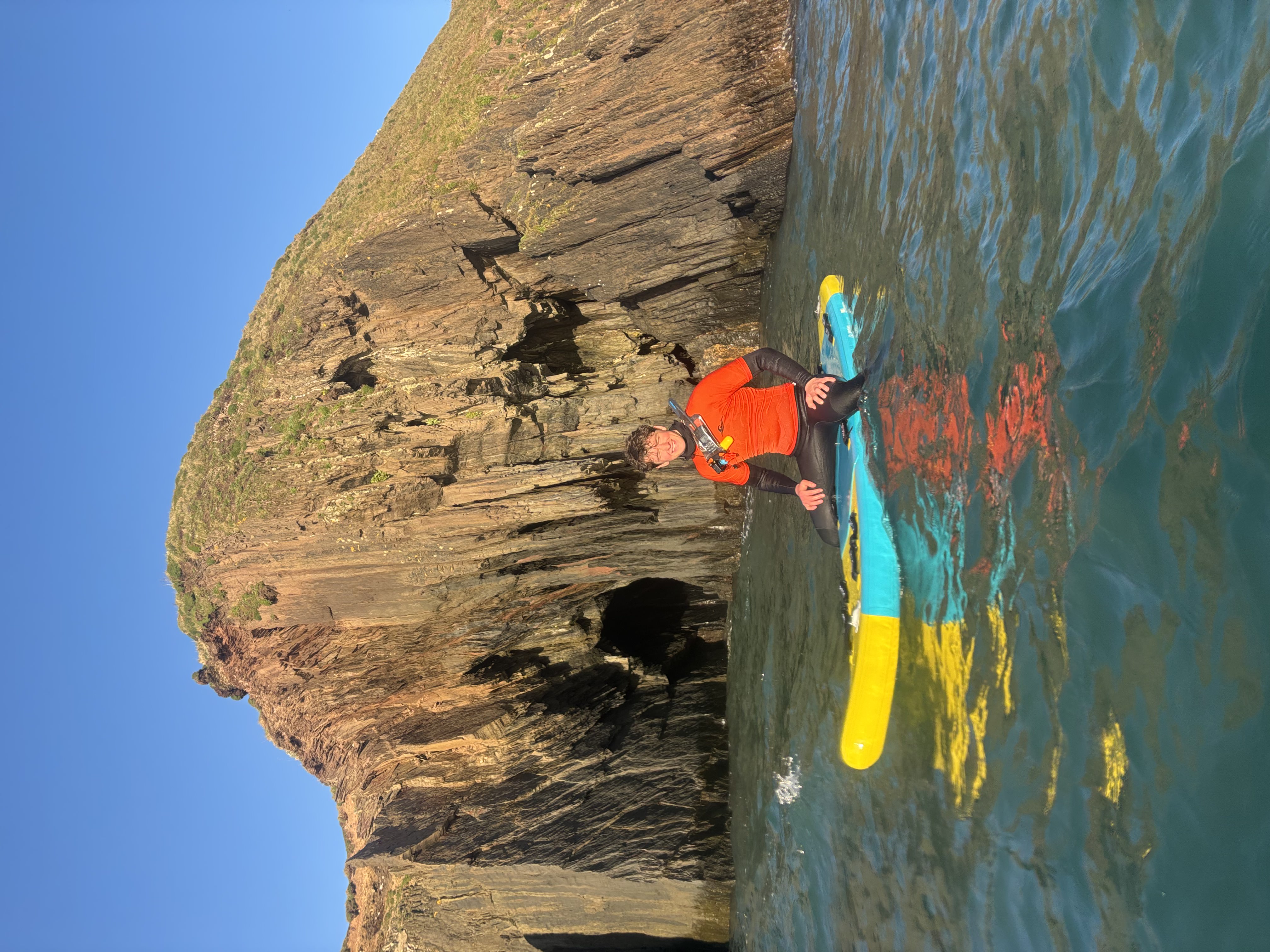 Lifeguard on Rescue Board near Burgh Island