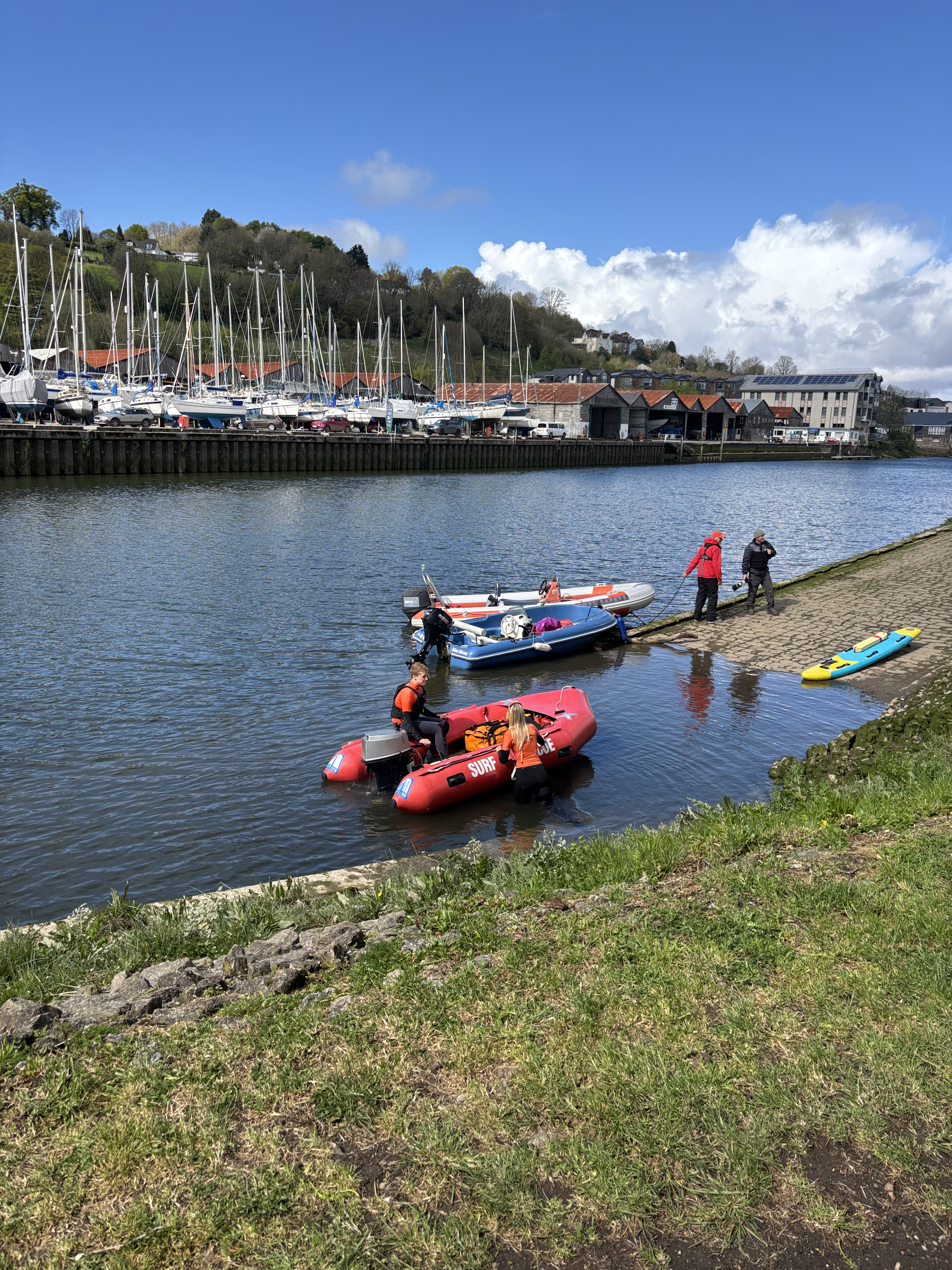 Open water event with safety team in attendance